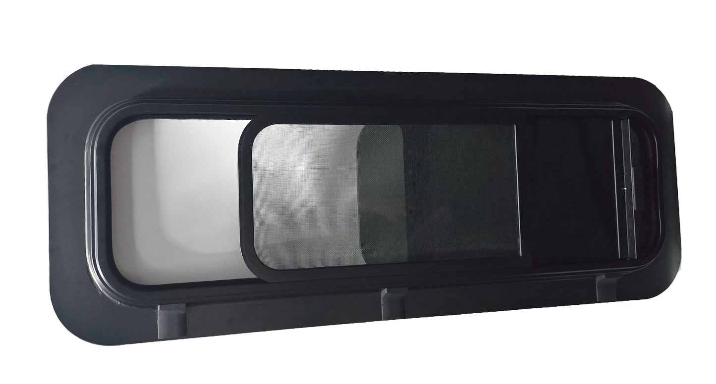 VWD BUNK4015L SE-Series Half-Slider Bunk Window — Driver Side, 40″ × 15″ With Built-in Fly Screen