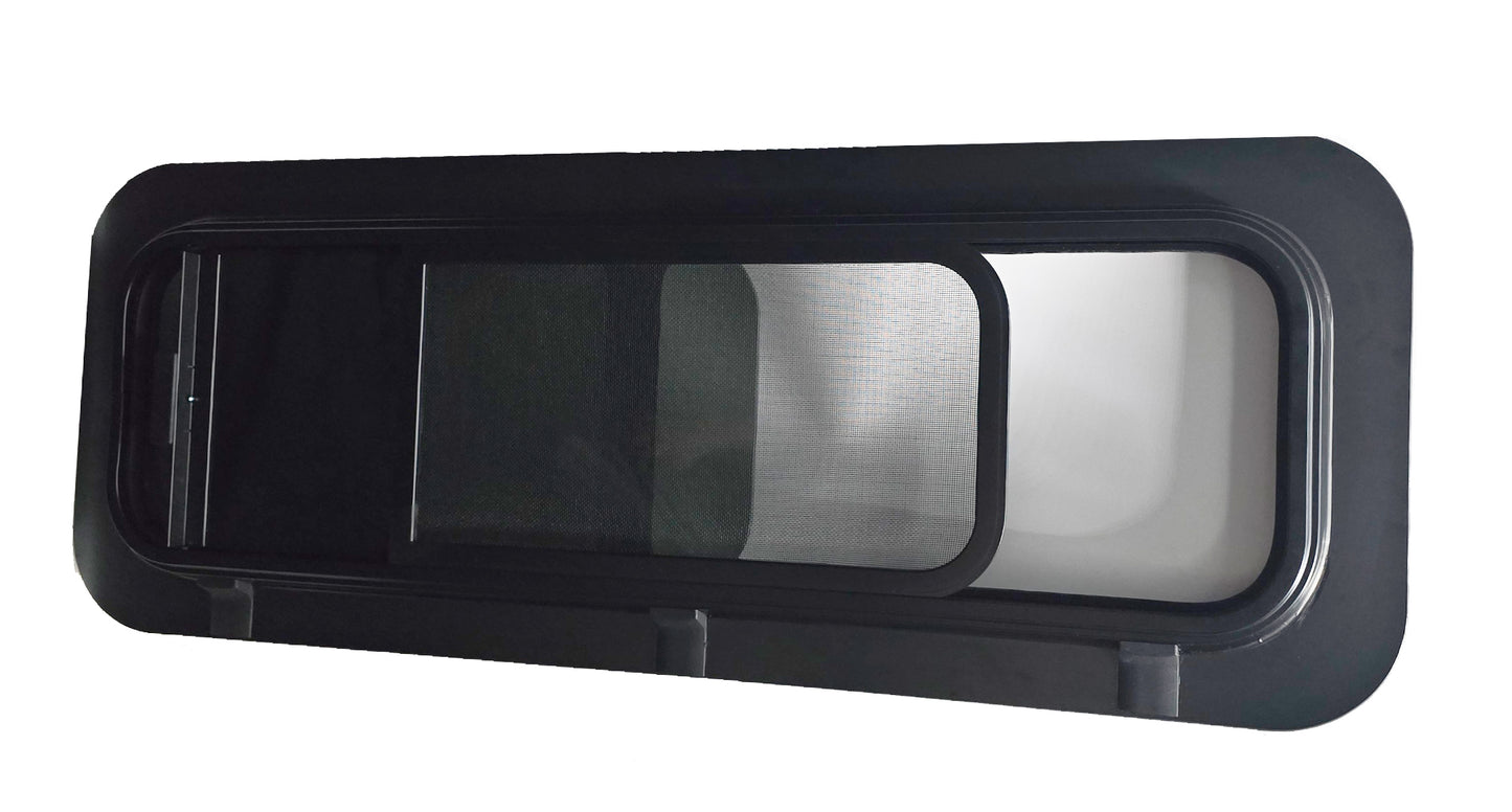 VWD BUNK4015R SE-Series Half-Slider Bunk Window — Passenger Side, 40″ × 15″ With Built-in Bug Screen