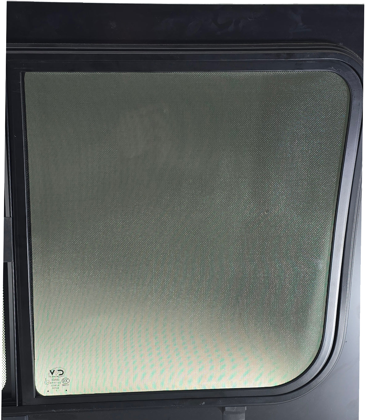 VWD SL101-SE — Driver Side Forward Slider Window for Mercedes Sprinter (2007-Present) With Integrated Fly Screen