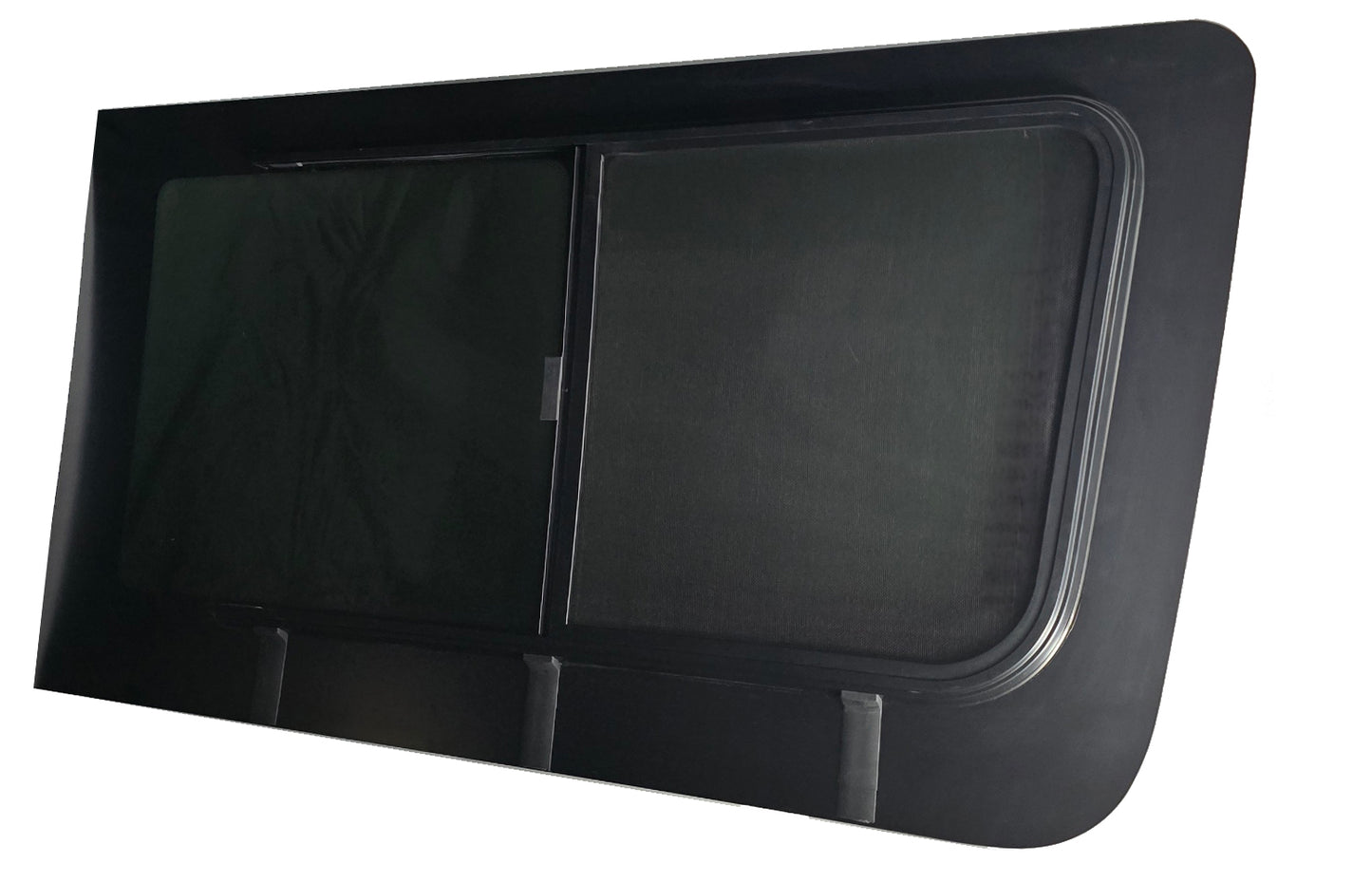 VWD SL101-SE — Driver Side Forward Slider Window for Mercedes Sprinter (2007-Present) With Integrated Fly Screen