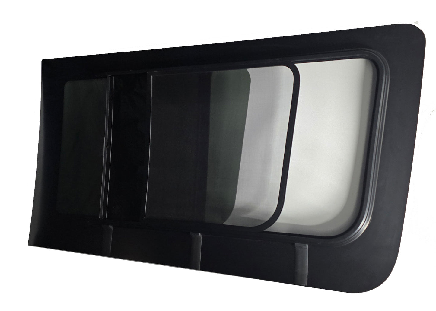 VWD SL101-SE — Driver Side Forward Slider Window for Mercedes Sprinter (2007-Present) With Integrated Fly Screen