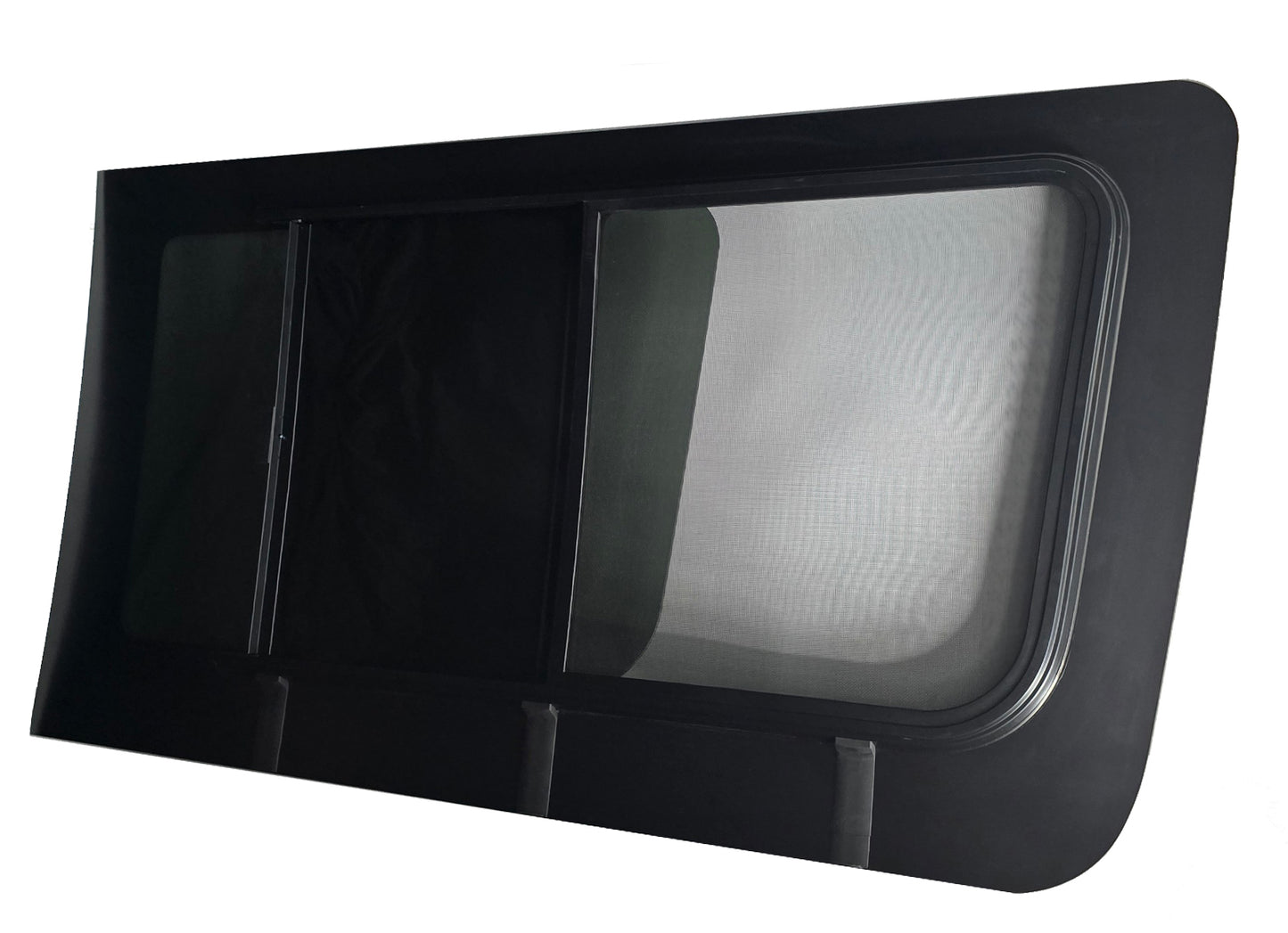 VWD SL101-SE — Driver Side Forward Slider Window for Mercedes Sprinter (2007-Present) With Integrated Fly Screen