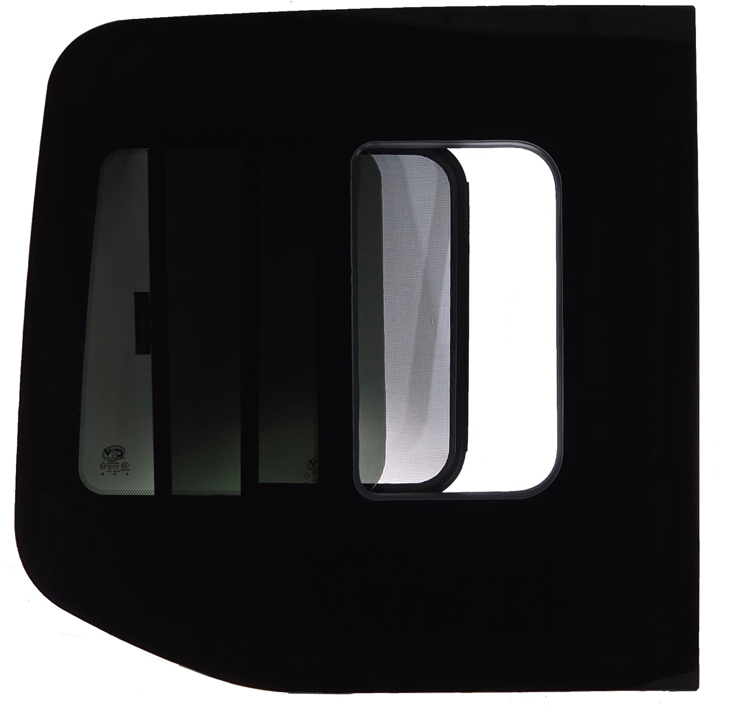 VWD SL119-SE Mercedes Sprinter Driver Side Rear Cargo Door Sliding Window with Built-in Bug Screen (2019-2025)
