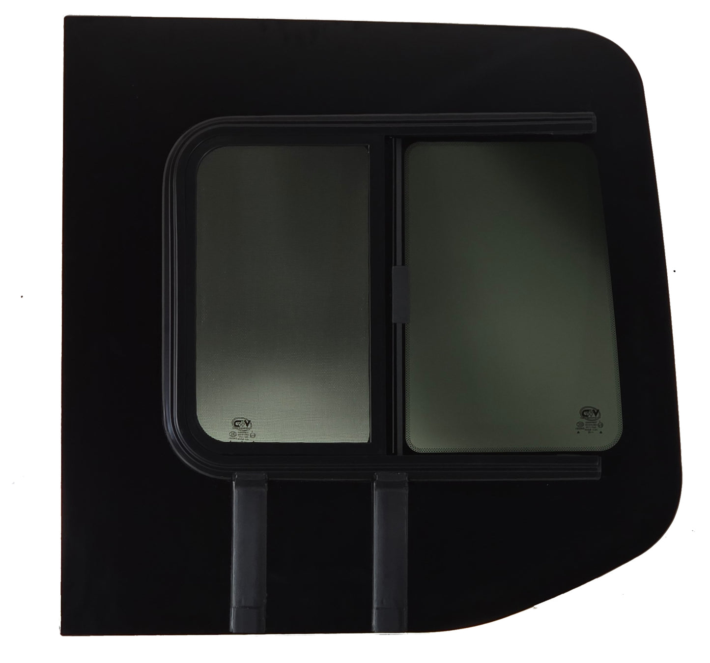 VWD SL119-SE Mercedes Sprinter Driver Side Rear Cargo Door Sliding Window with Built-in Bug Screen (2019-2025)