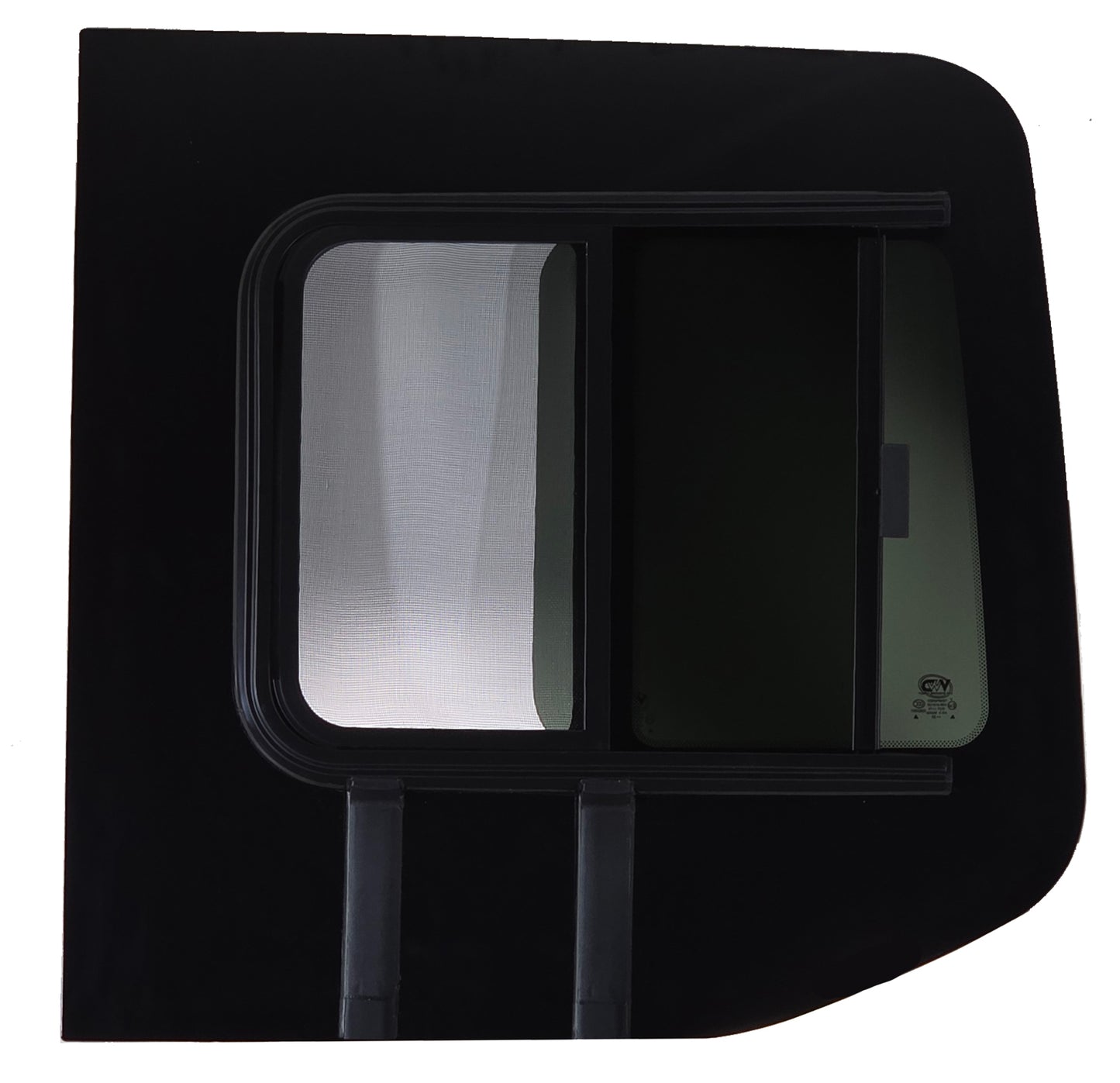 VWD SL119-SE Mercedes Sprinter Driver Side Rear Cargo Door Sliding Window with Built-in Bug Screen (2019-2025)