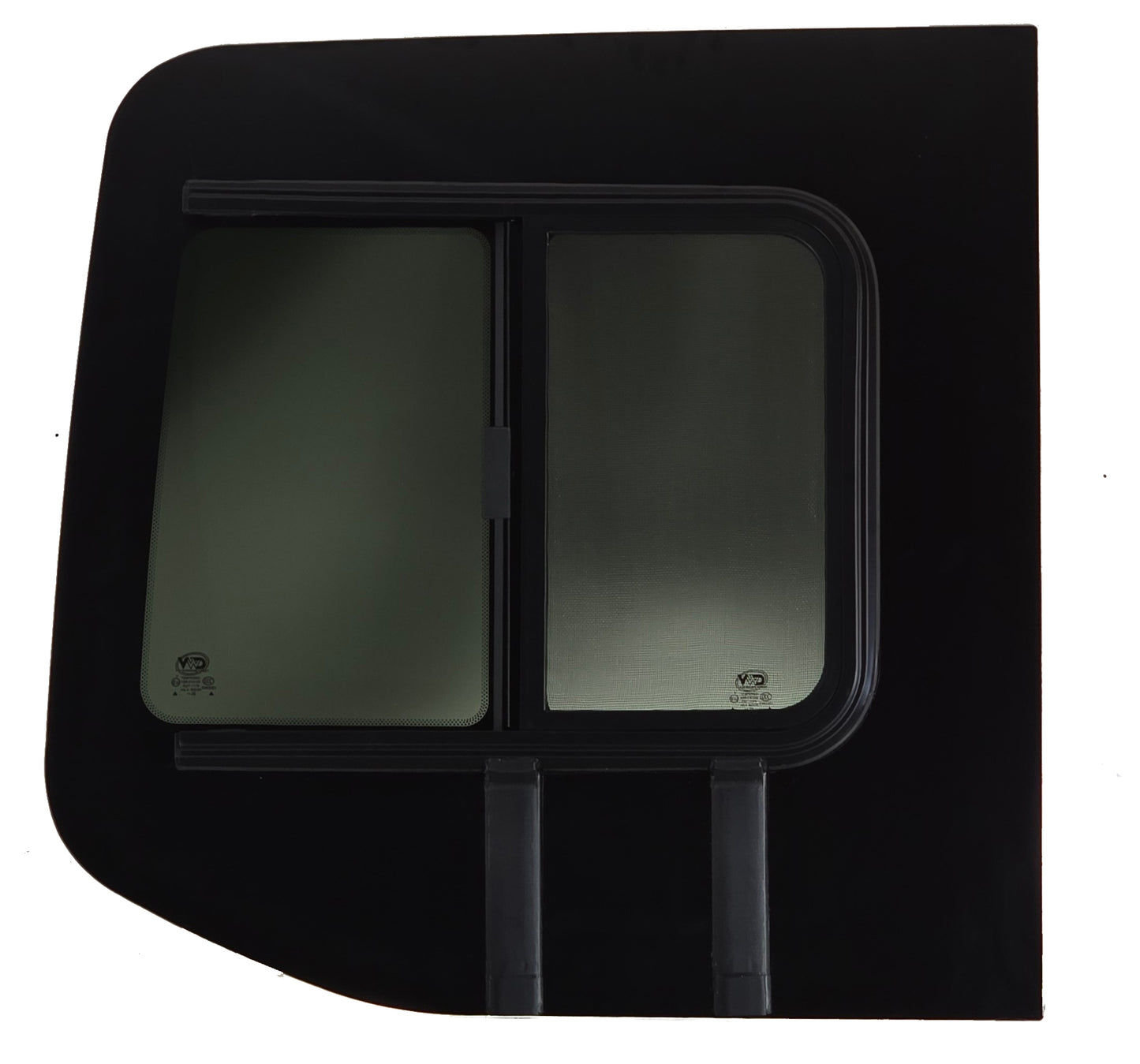 VWD SR119-SE - Mercedes Sprinter Passenger Side Rear Cargo Door Sliding Window (2019-2025)with Integrated Fly Screen
