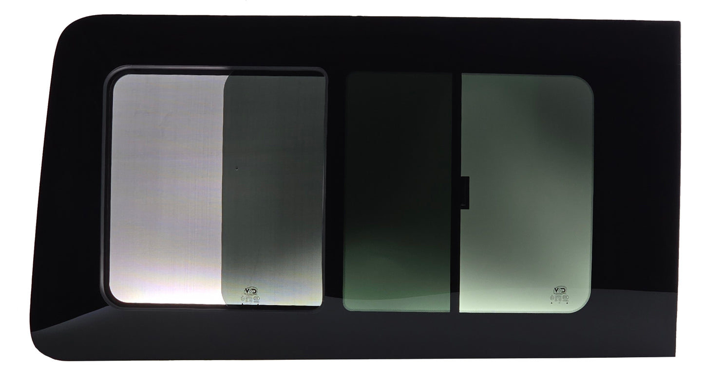 VWD TL201-SE SE-Series Sliding Van Window — Driver-Side Forward, Ford Transit (High / Medium Roof)