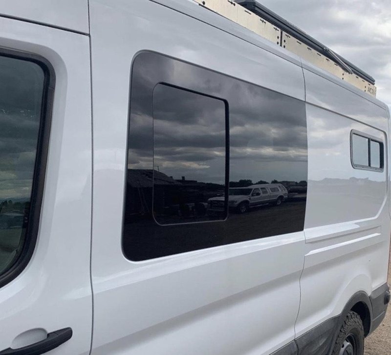 VWD TL201-SE SE-Series Sliding Van Window — Driver-Side Forward, Ford Transit (High / Medium Roof)