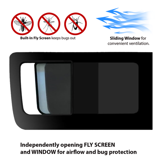 Mercedes Sprinter Driver Side First Sliding Window With Fly Screen