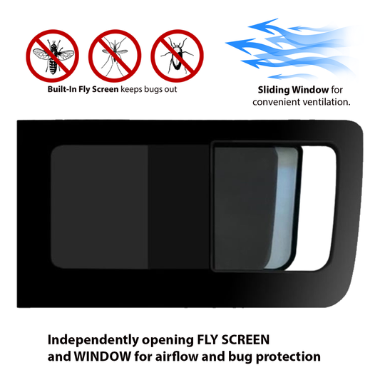 Mercedes Sprinter Passenger Side First Sliding Window With Fly Screen