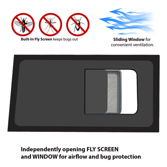 Mercedes Sprinter Passenger Side Middle Sliding Window With Fly Screen