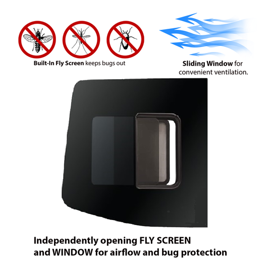 Mercedes Sprinter Driver Side Sliding Rear Cargo Door Window With Fly Screen for 2019-2025 Models