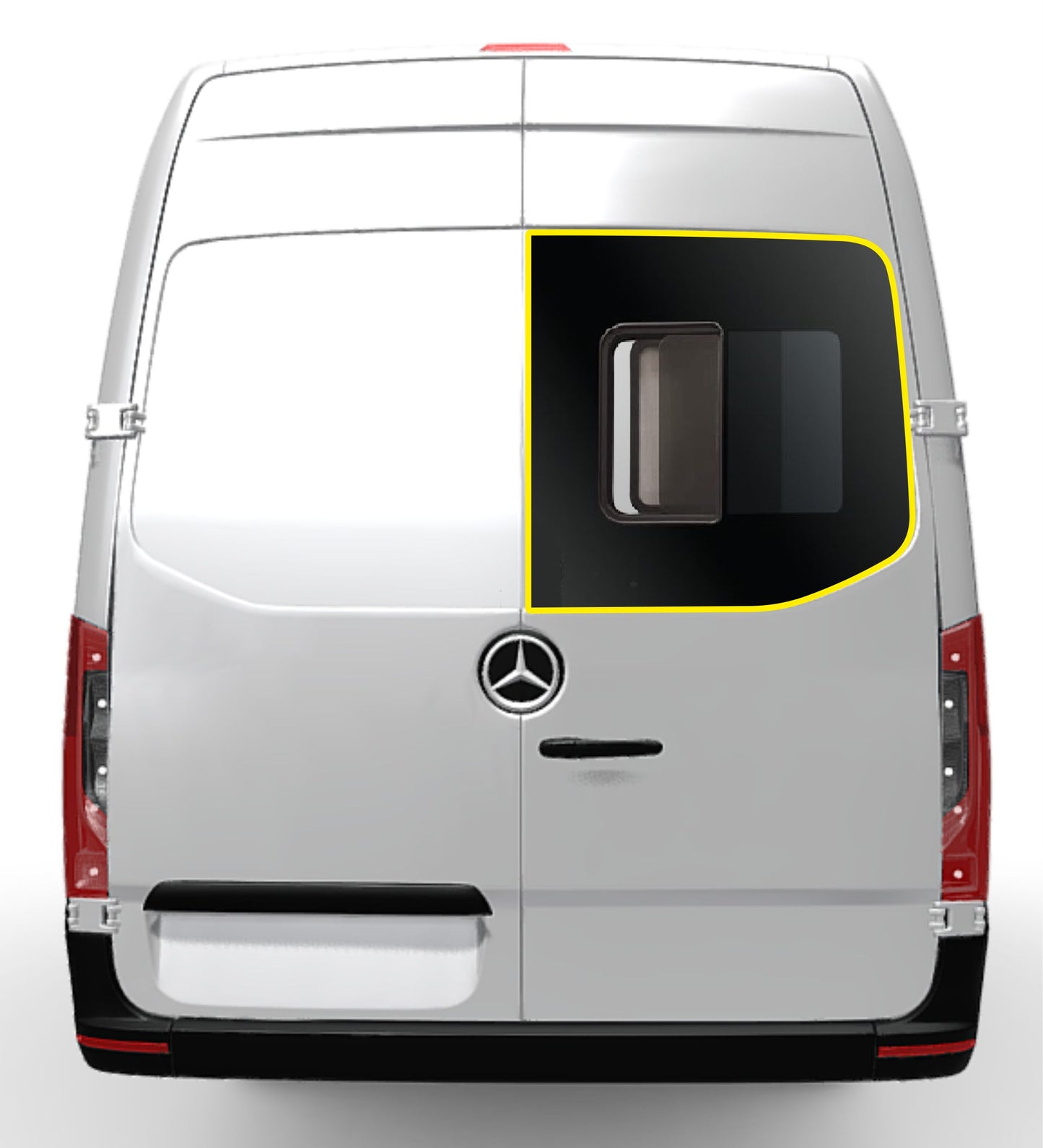 Mercedes Sprinter Passenger Side Sliding Rear Cargo Door Window With Fly Screen for 2019-2025 Models