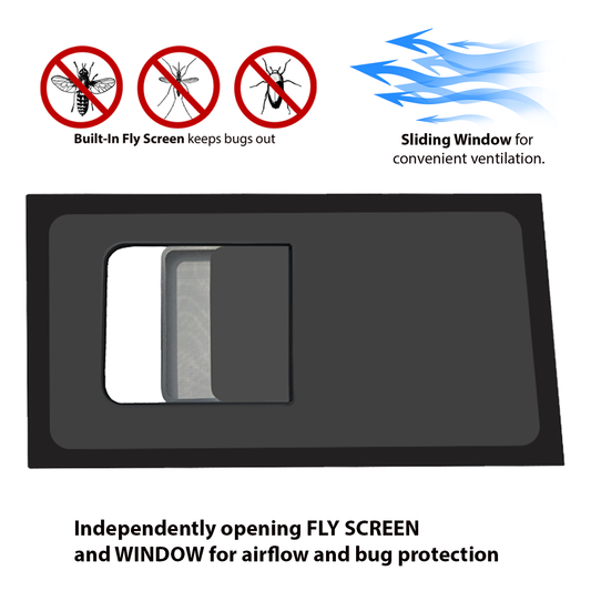 Mercedes Sprinter Driver Side Middle Sliding Window With Fly Screen