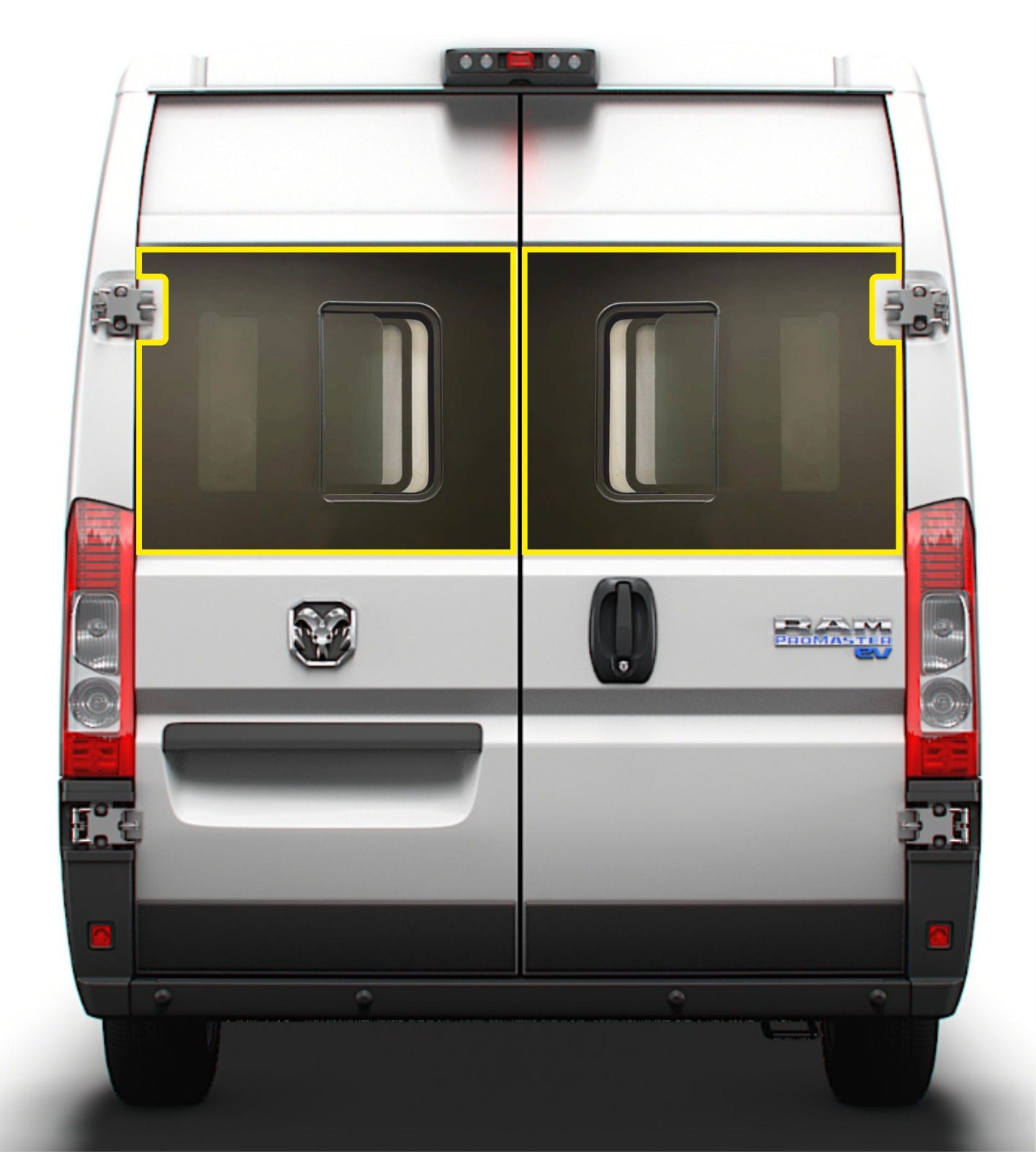 RAM ProMaster SLIDING Rear Cargo Doors Windows (for both sides)  with FLY SCREEN  for 2014- 2025 Models