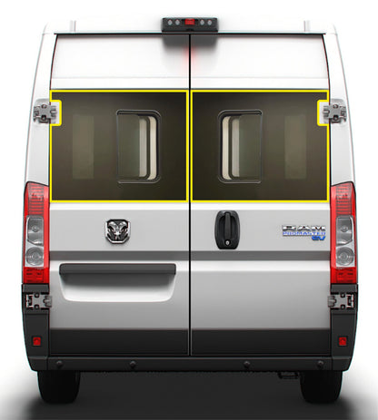 RAM ProMaster SLIDING Rear Cargo Doors Windows (for both sides)  with FLY SCREEN  for 2014- 2025 Models