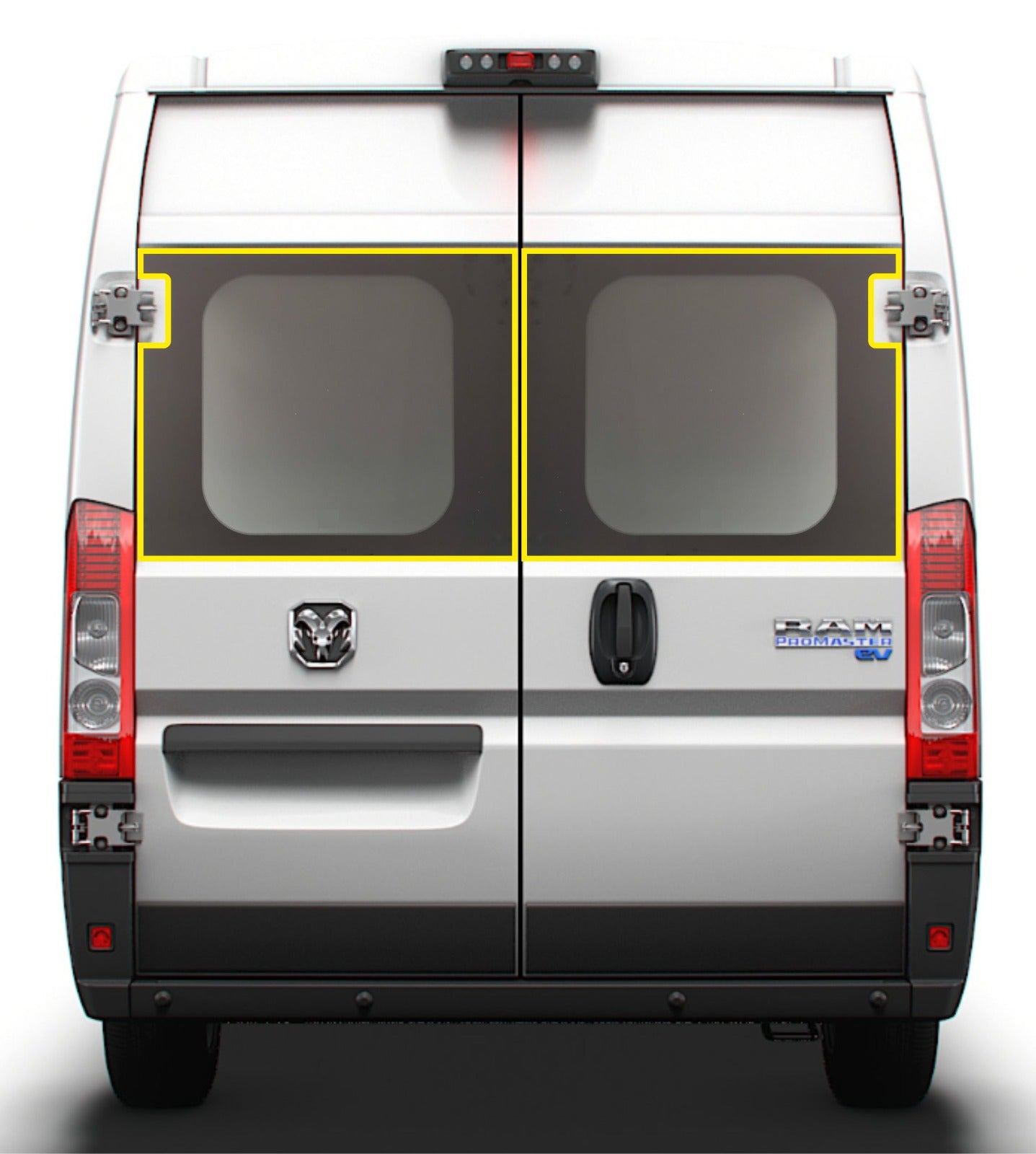 RAM ProMaster Rear Cargo Doors SOLID Windows for 2014- 2025 Models