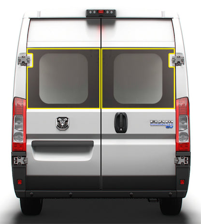 RAM ProMaster Rear Cargo Doors SOLID Windows for 2014- 2025 Models