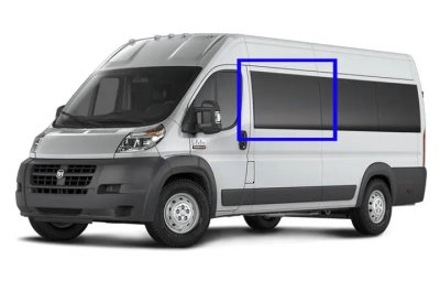 VWD RL301-F Solid Fixed Glass Window — Driver-Side Forward, RAM ProMaster (2014+)