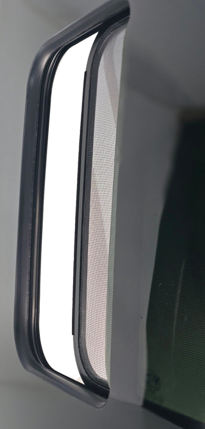 VWD SR119-SE - Mercedes Sprinter Passenger Side Rear Cargo Door Sliding Window (2019-2025)with Integrated Fly Screen