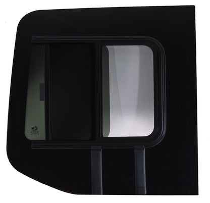 VWD SR119-SE - Mercedes Sprinter Passenger Side Rear Cargo Door Sliding Window (2019-2025)with Integrated Fly Screen
