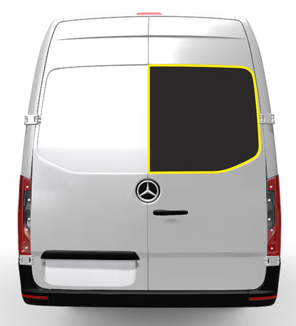 VWD SR119-F Mercedes Sprinter Passenger Side Rear Cargo Door Fixed Window (2019-2025)